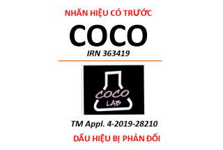 Đơn đăng ký nhãn hiệu “COCO LAB, hình” bị từ chối
